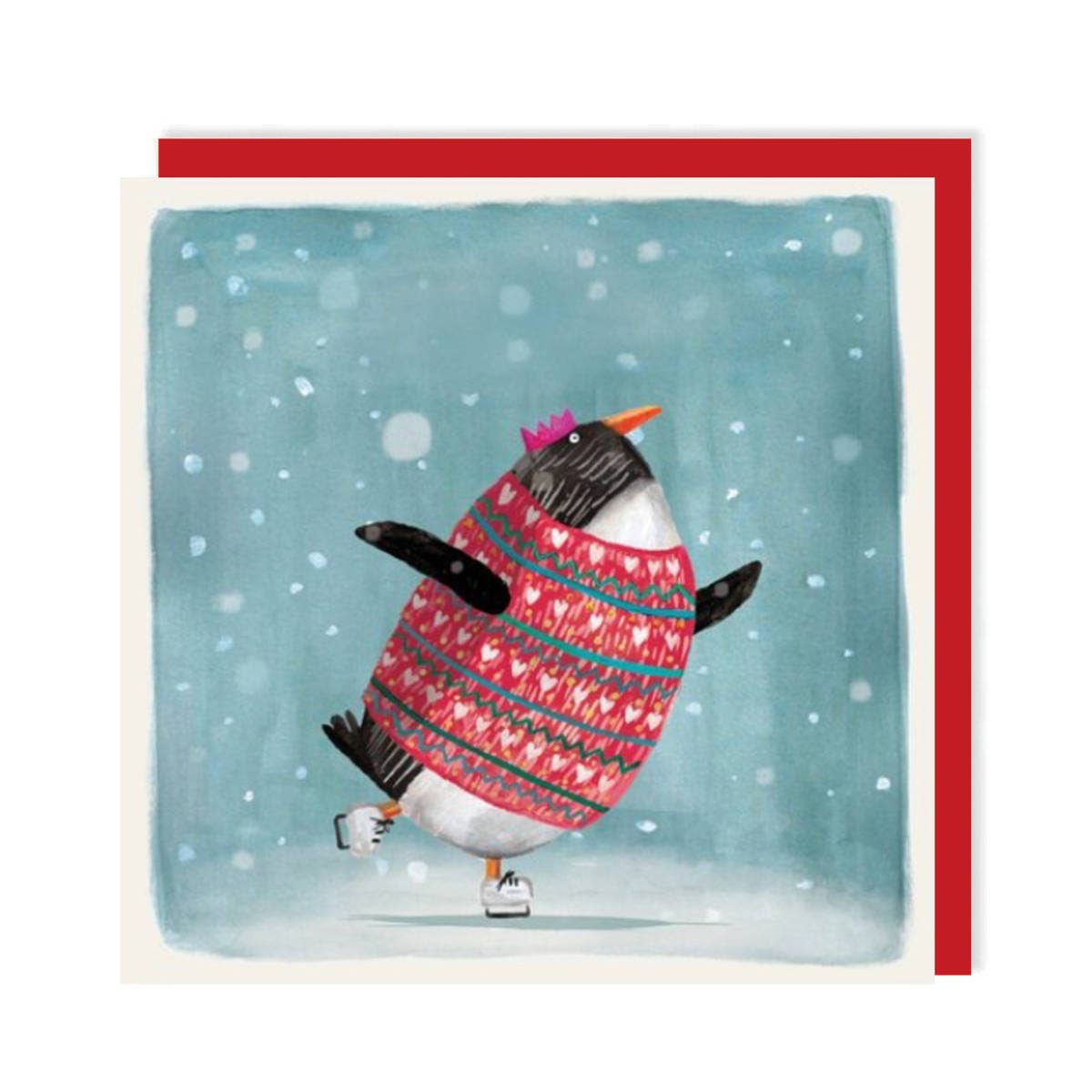 Penguin Christmas Card | Cute Traditional Christmas Card