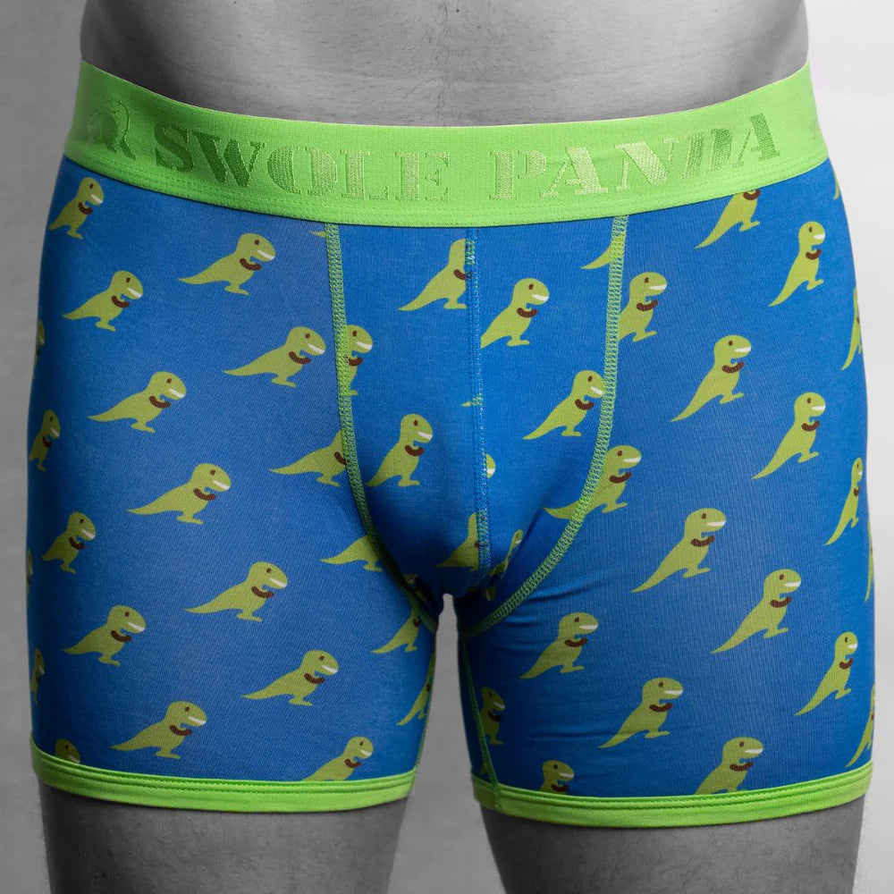 Swole Panda - Navy & T-Rex Bamboo Boxers Twin Pack