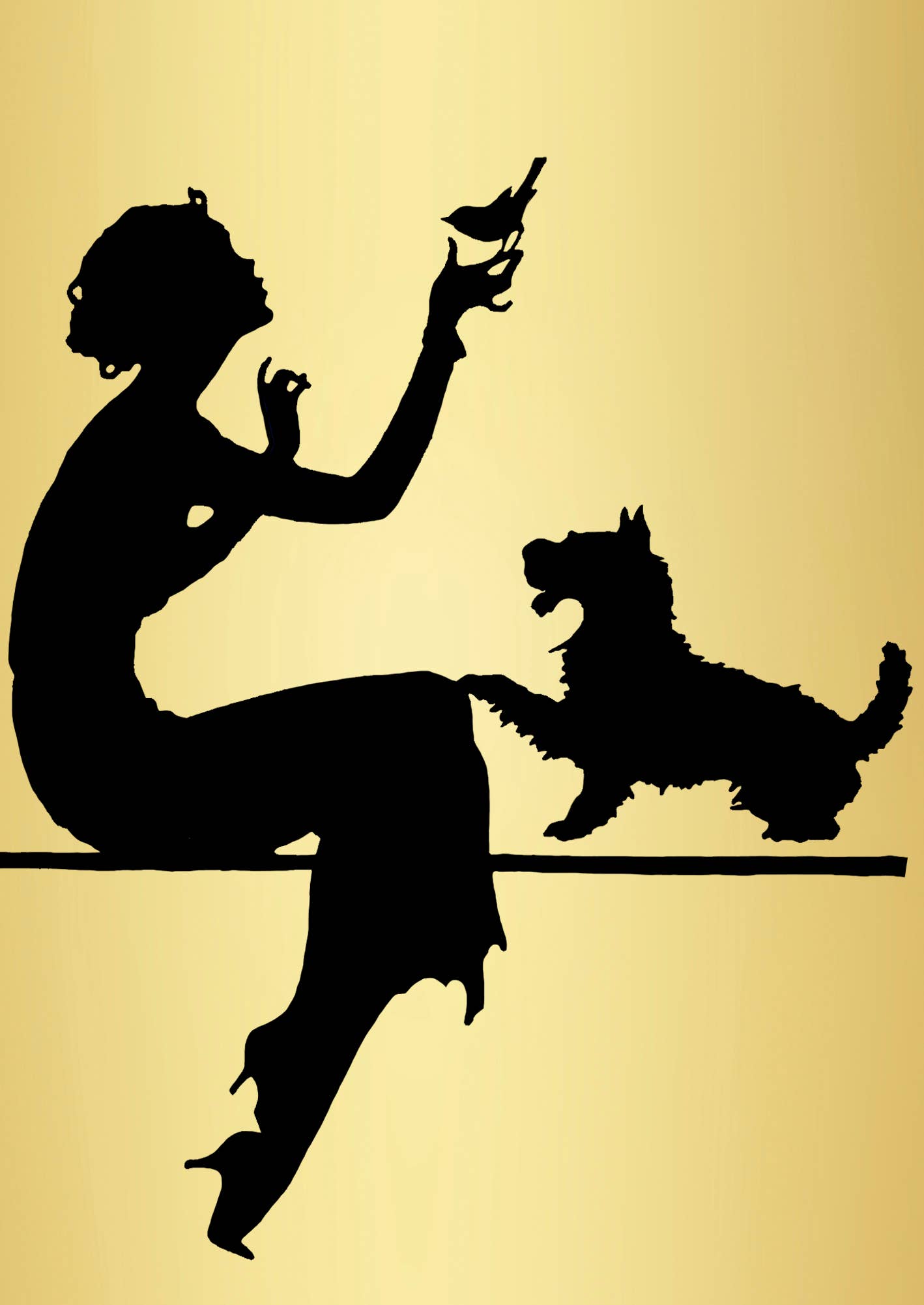 Gold Foil Whimsical Greeting Card