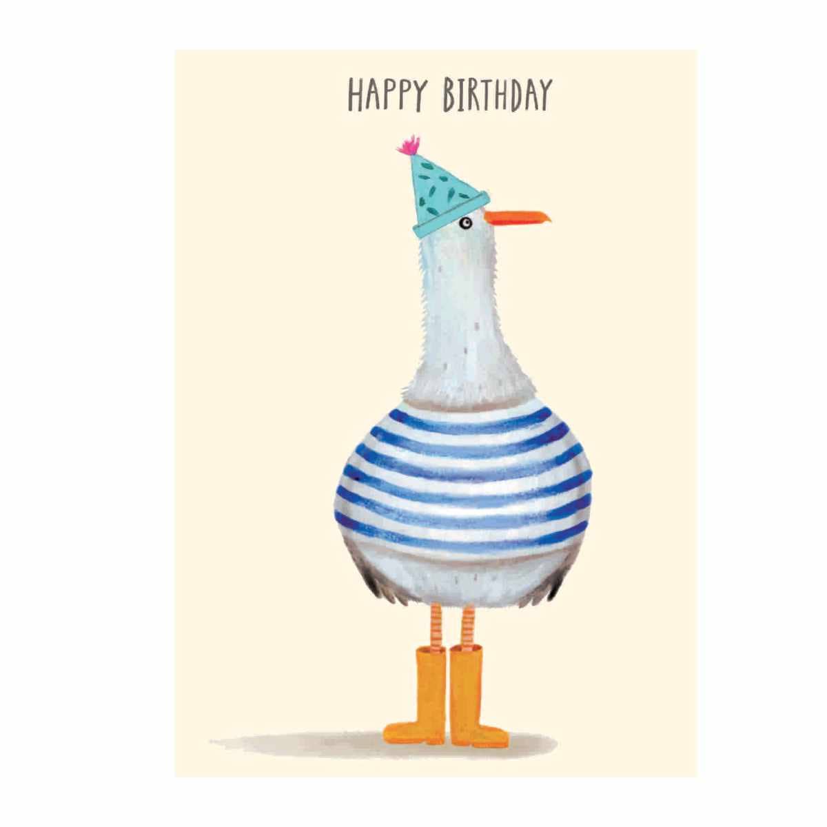 Happy Birthday Seagull Greeting Card