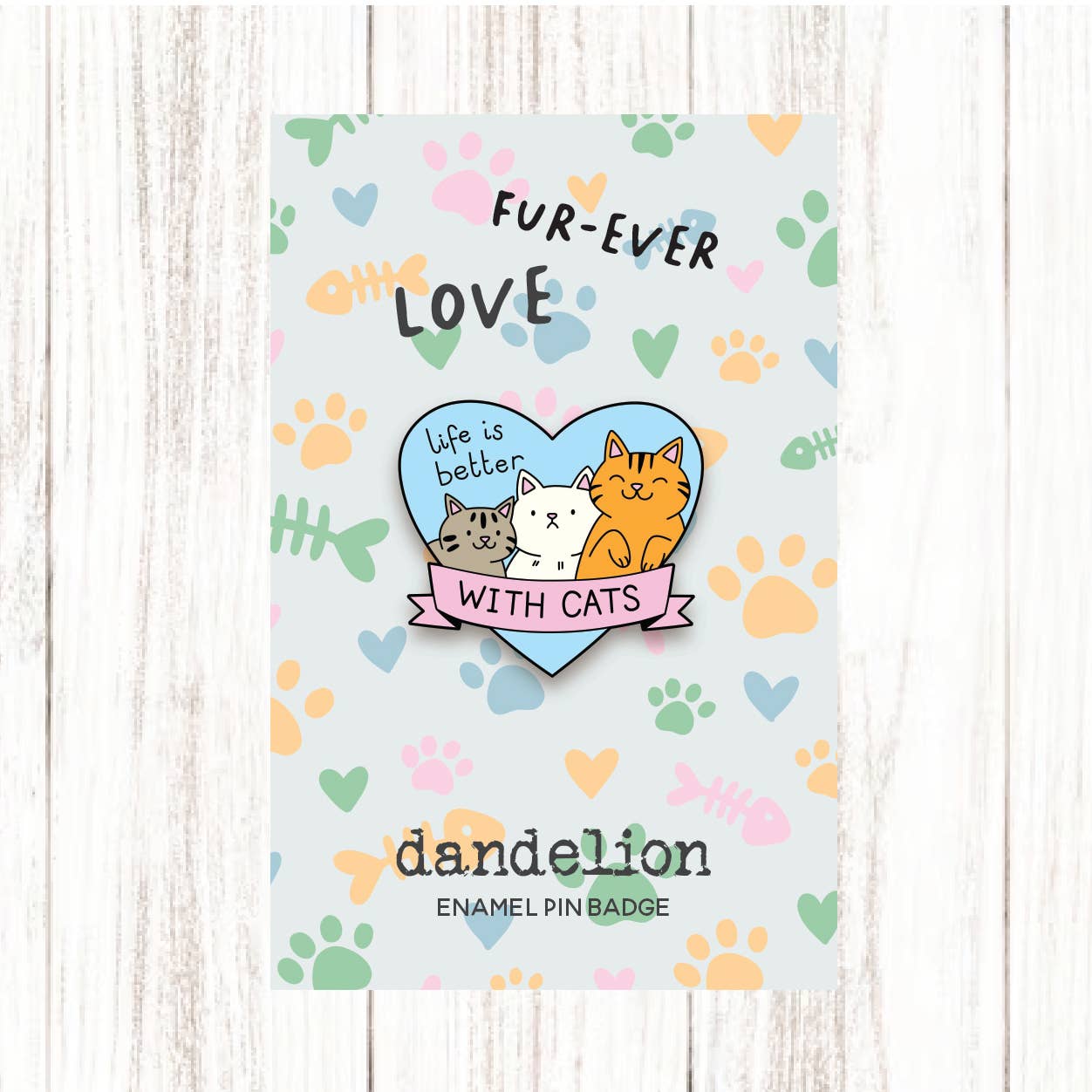 Life is better with cats - Pin Badge