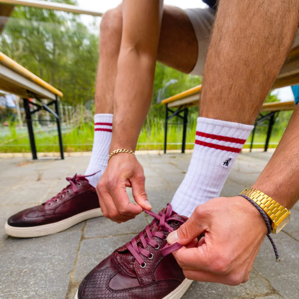 Swole Panda - White Athletic Bamboo Socks