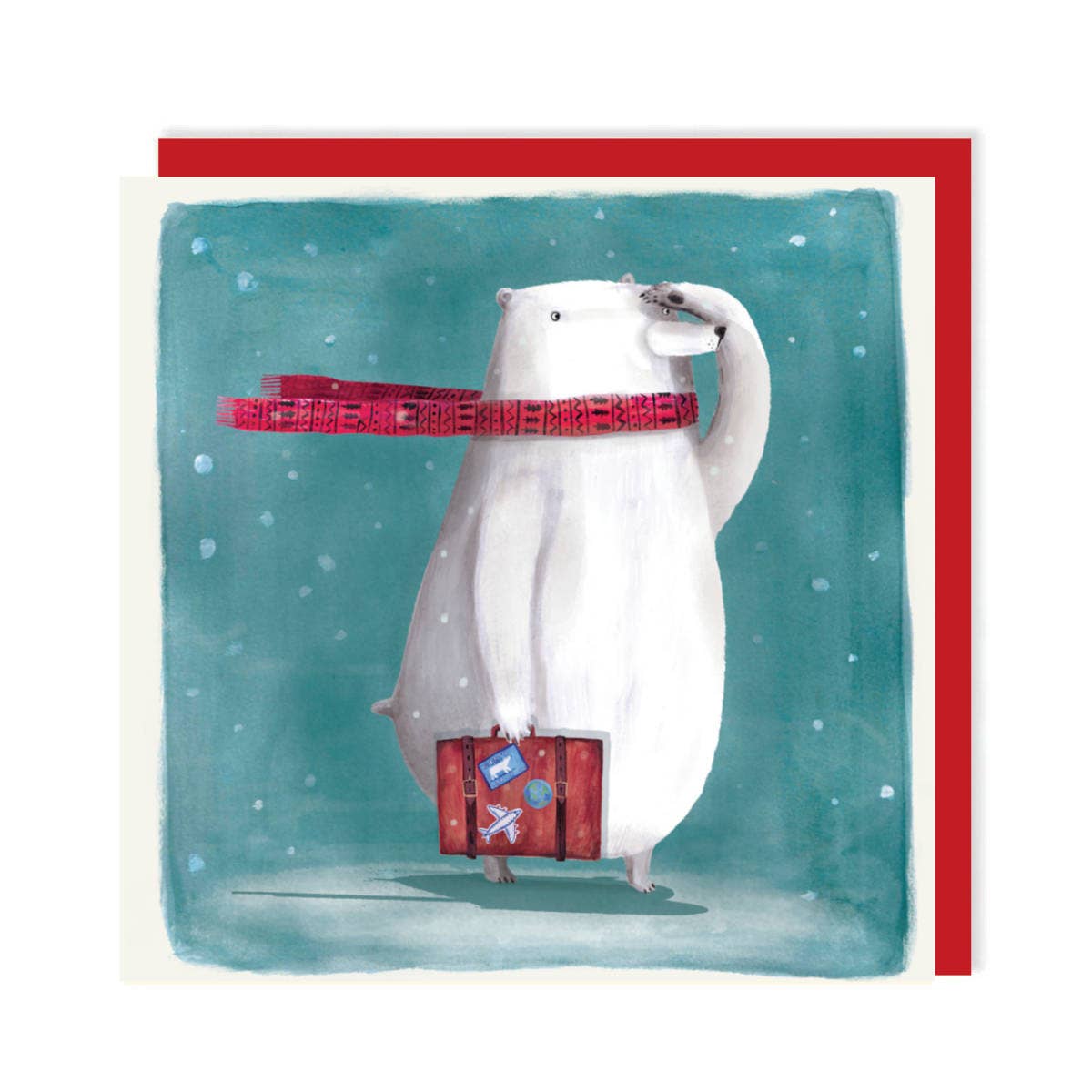 Polar Bear Christmas Card | Cute Traditional Christmas