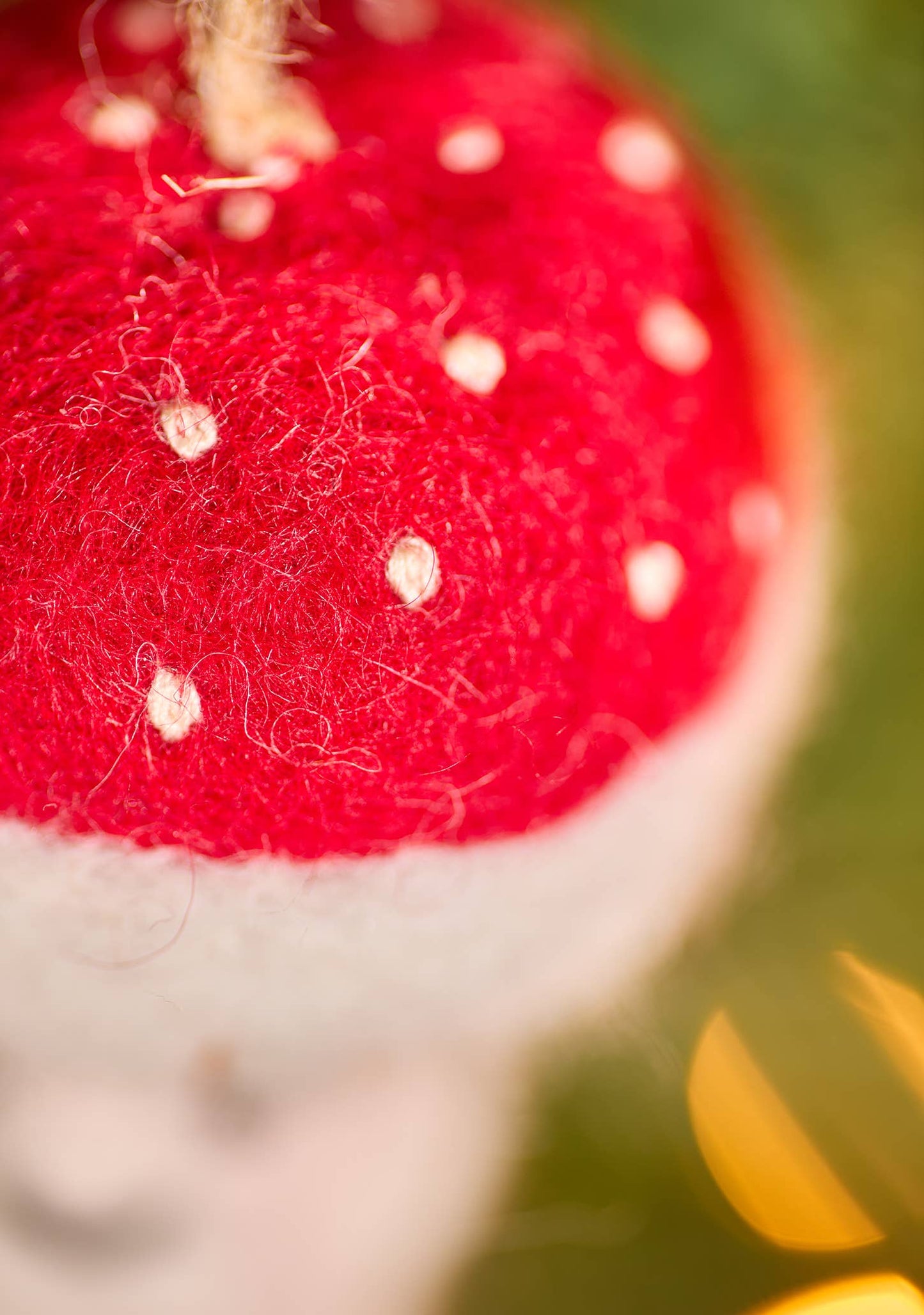 Embroidered Felt Mushroom Decoration