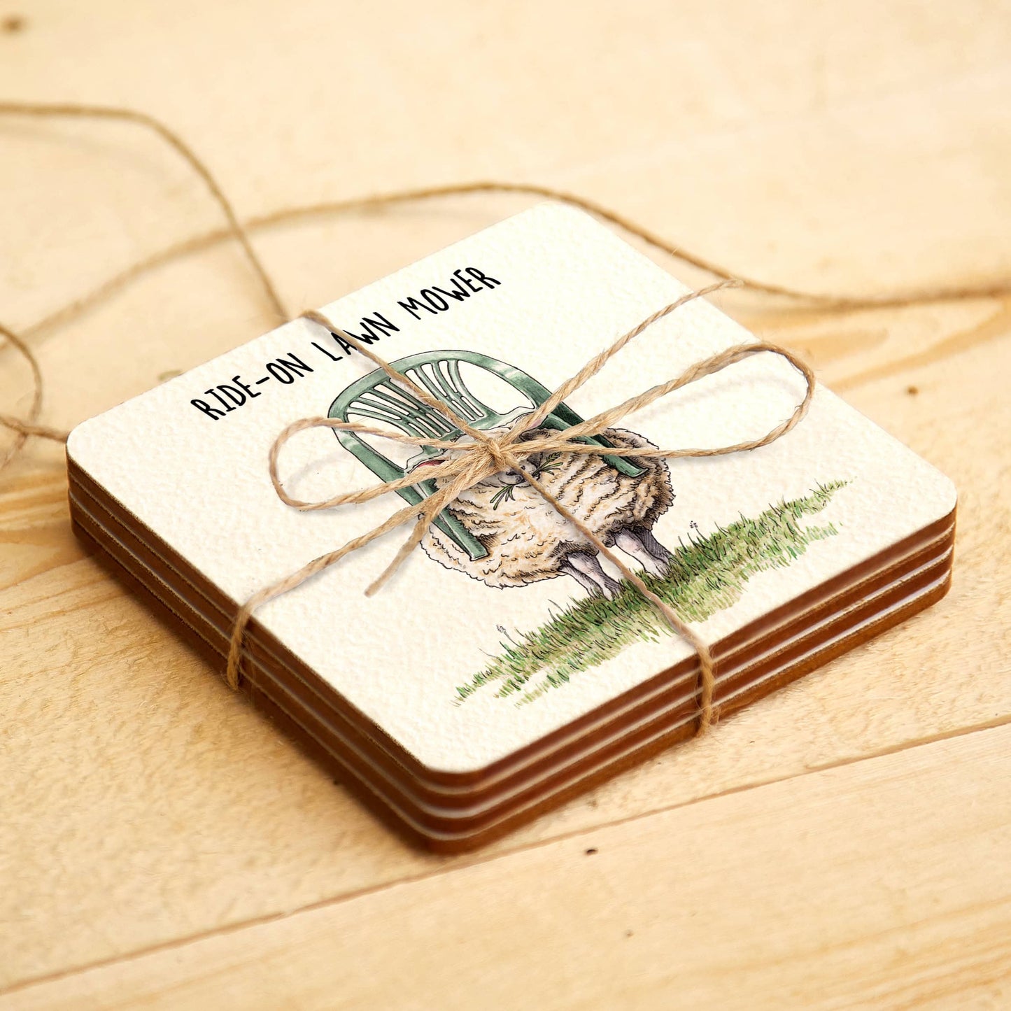 Ride On Lawnmower Coaster - Funny Coaster - Drinks Coaster