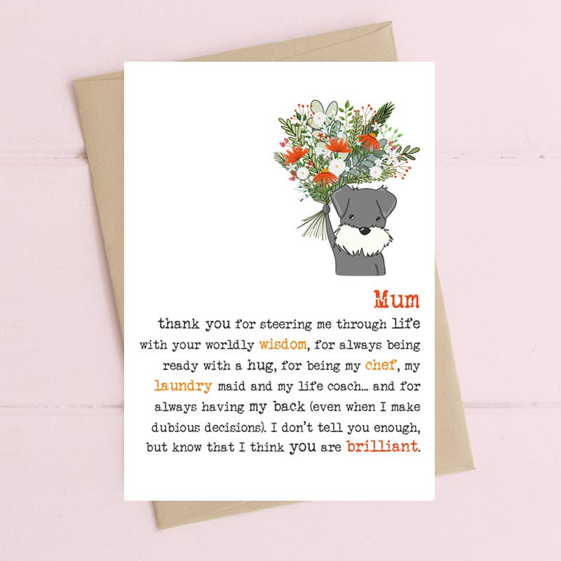 Mum - Chef and Life Coach - Greetings Card