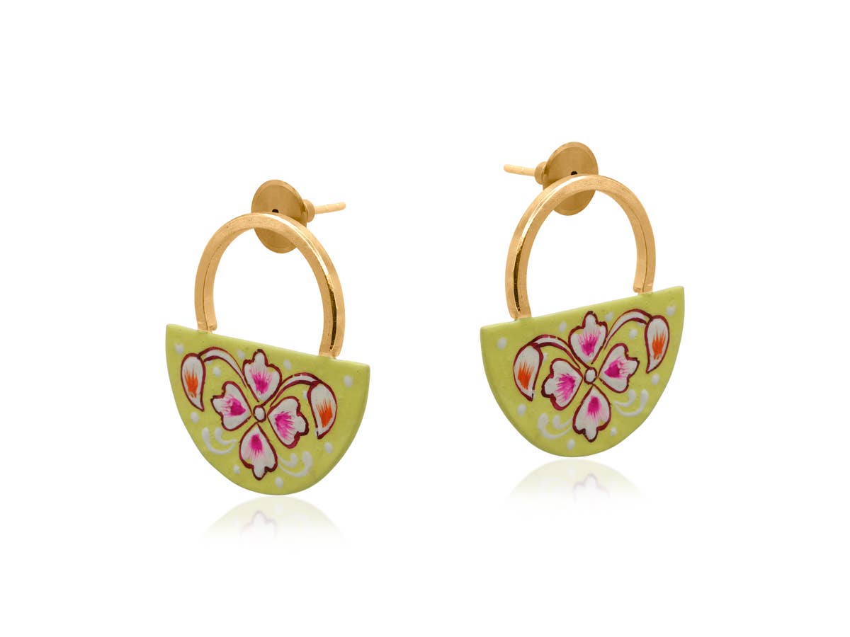 Mallika Hand Painted Artisan Earrings