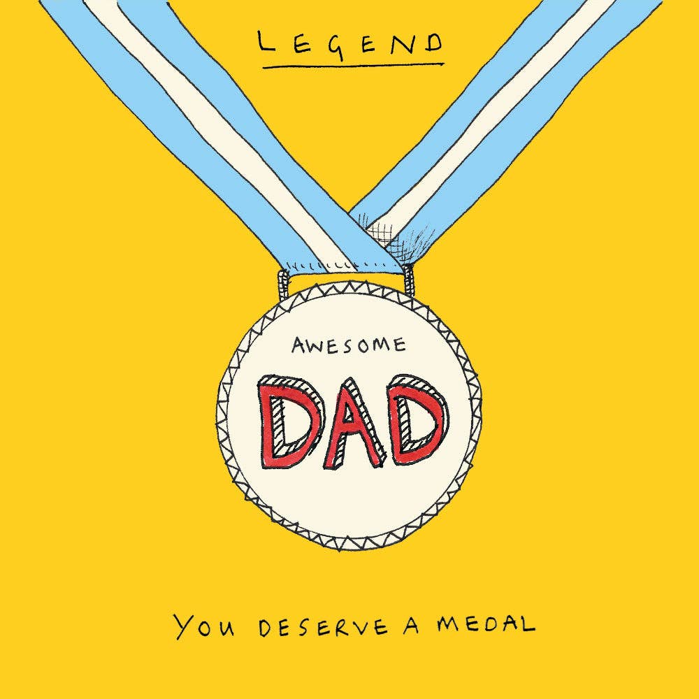 'Dad Medal' Greetings Card