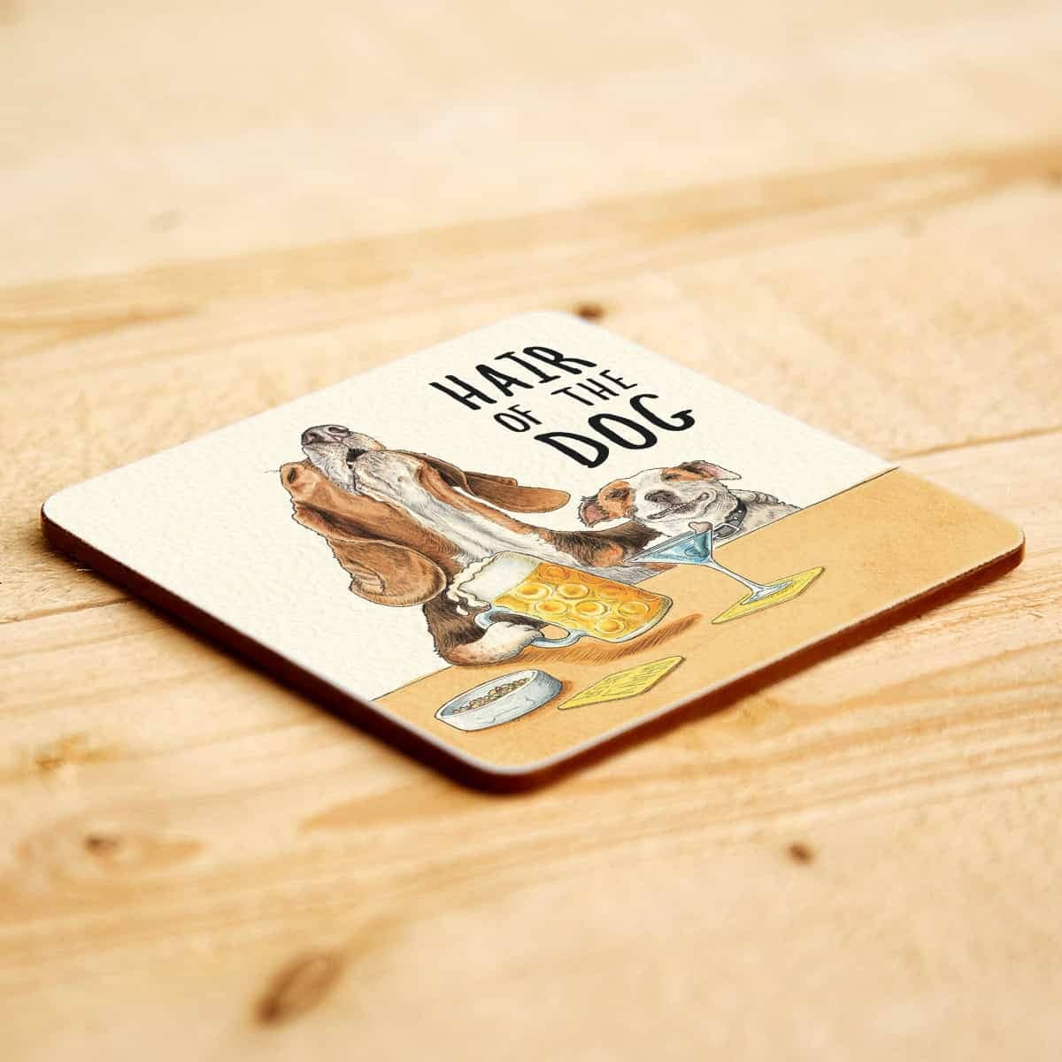 Hair Of The Dog Coaster - Funny Dog Coaster - Drinks Coaster