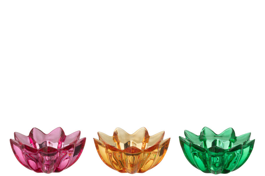 Flower Glass Tealight Holder