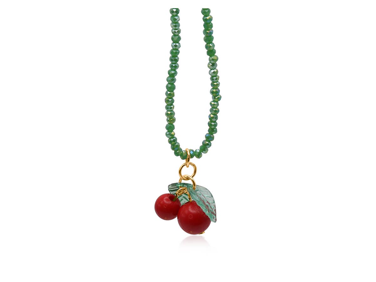 Hortense Small Cherry Beaded Necklace