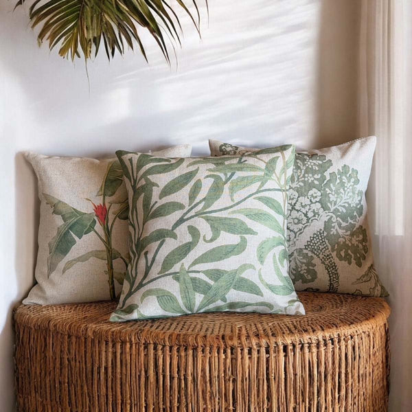 Banana Tree Linen Cushion