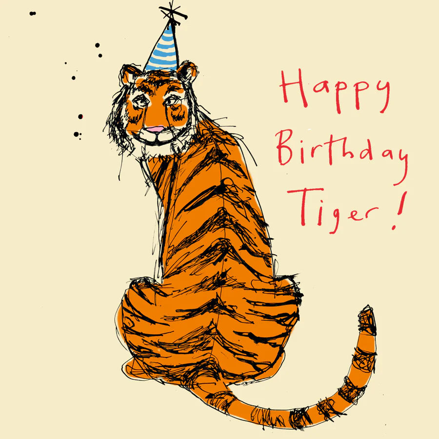 'Birthday Tiger' Greetings Card