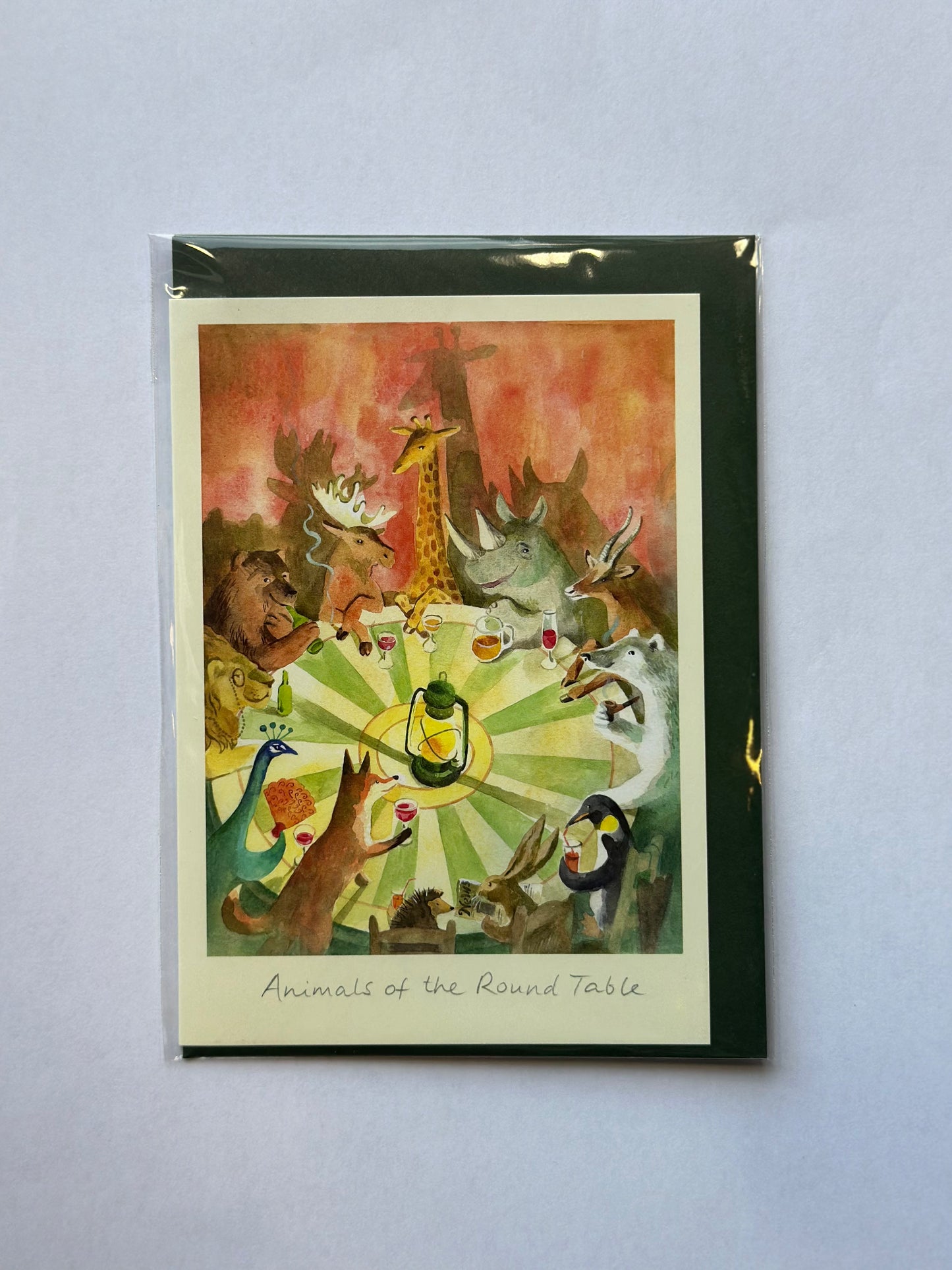 Animals Of The Round Table Greeting Card