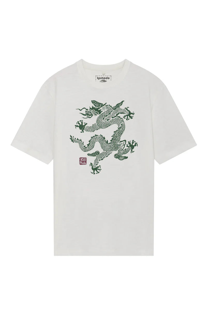 Dragon Organic Tee by Komodo - White