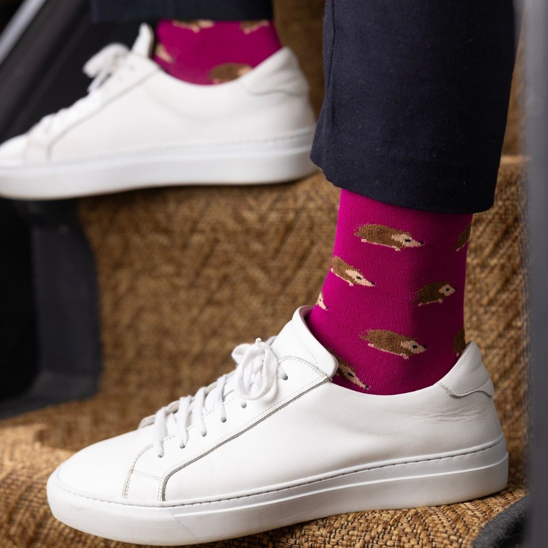 Swole Panda -Hedgehog Bamboo Socks