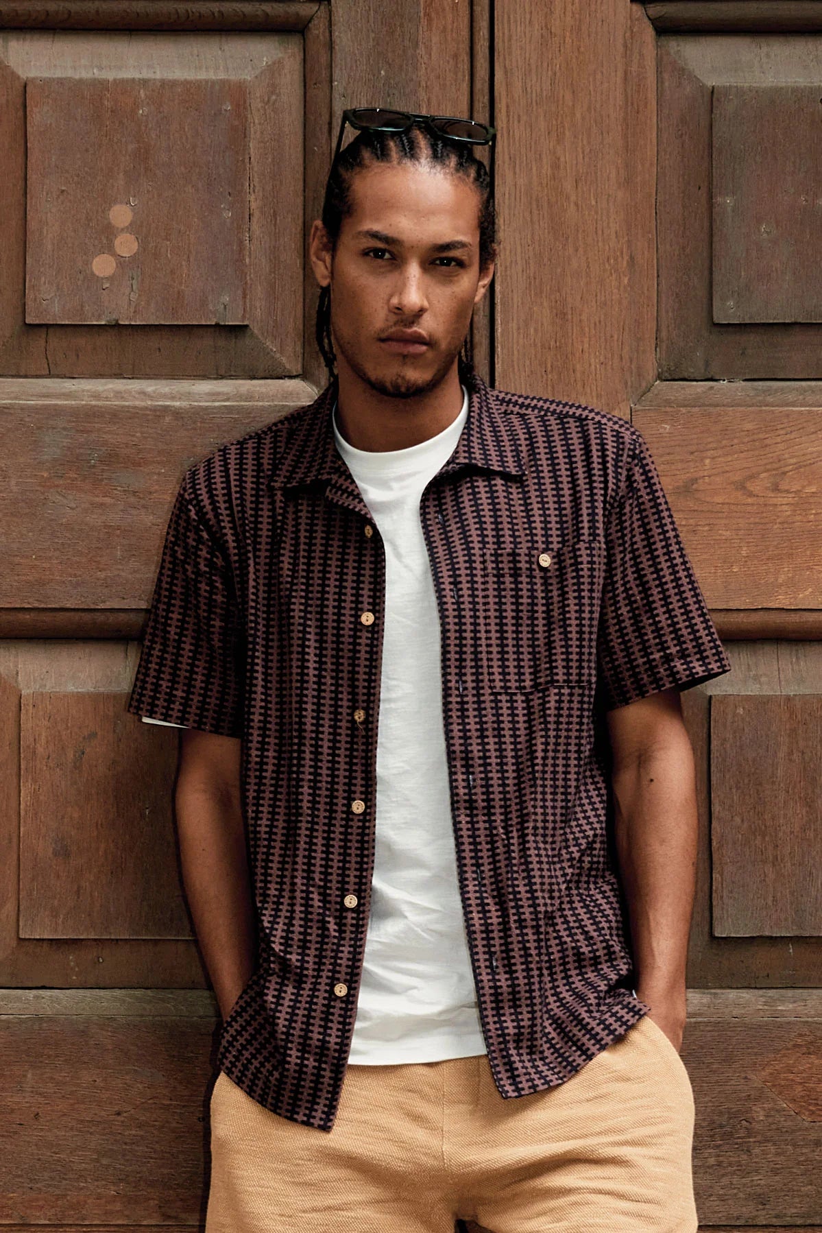 Spindrift Shirt By Komodo - Brown Stripe