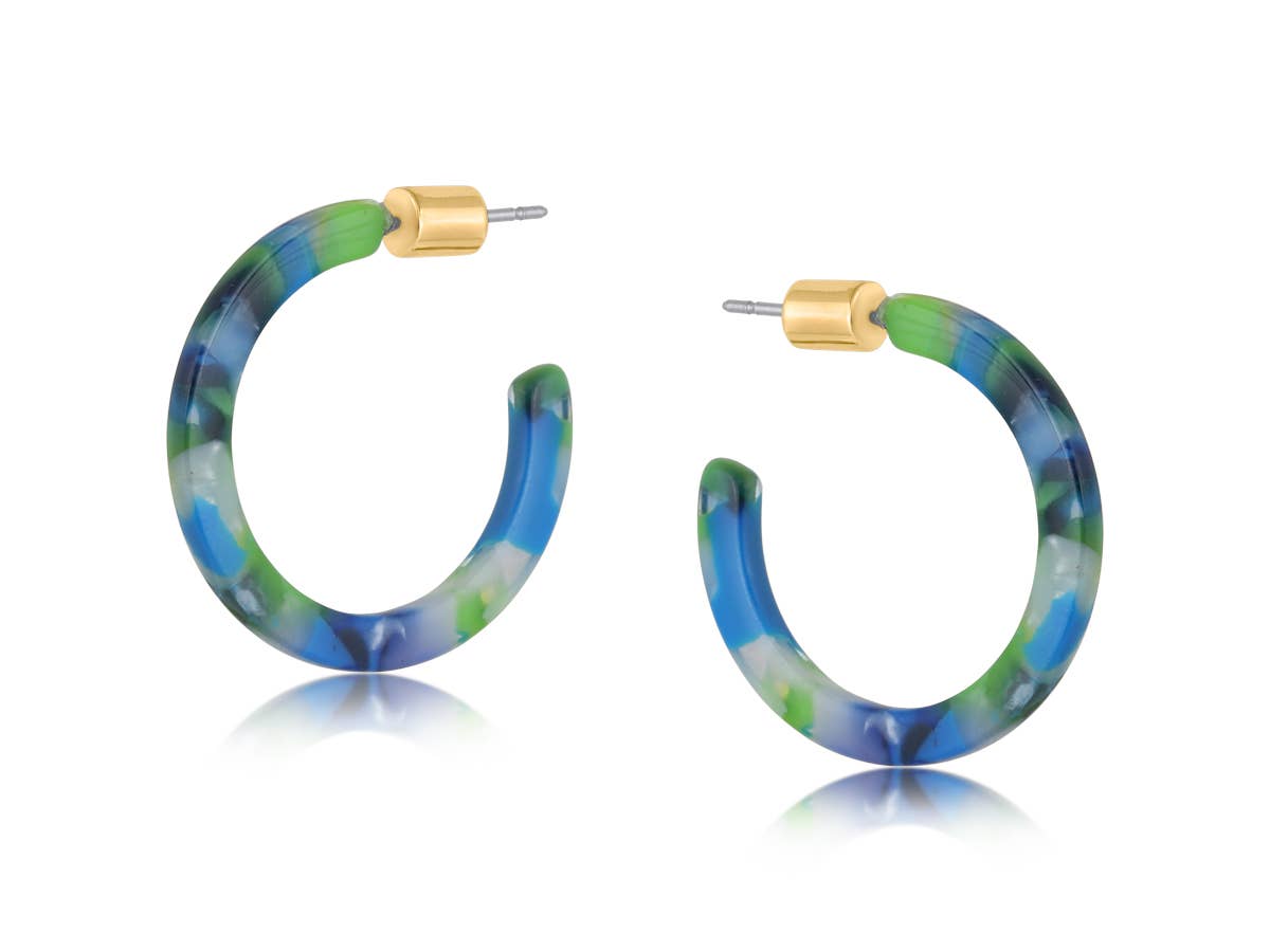 Camille Thin Resin Hoop Earrings