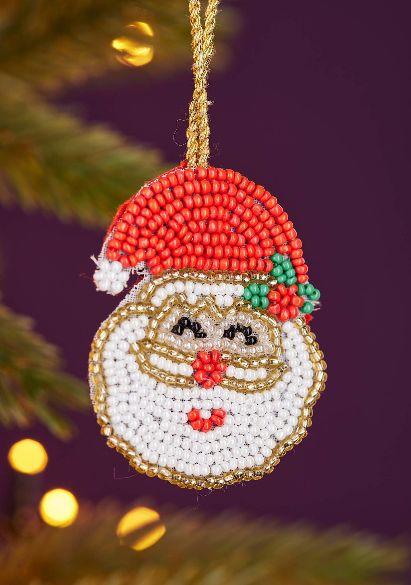 Santa Beaded Decoration