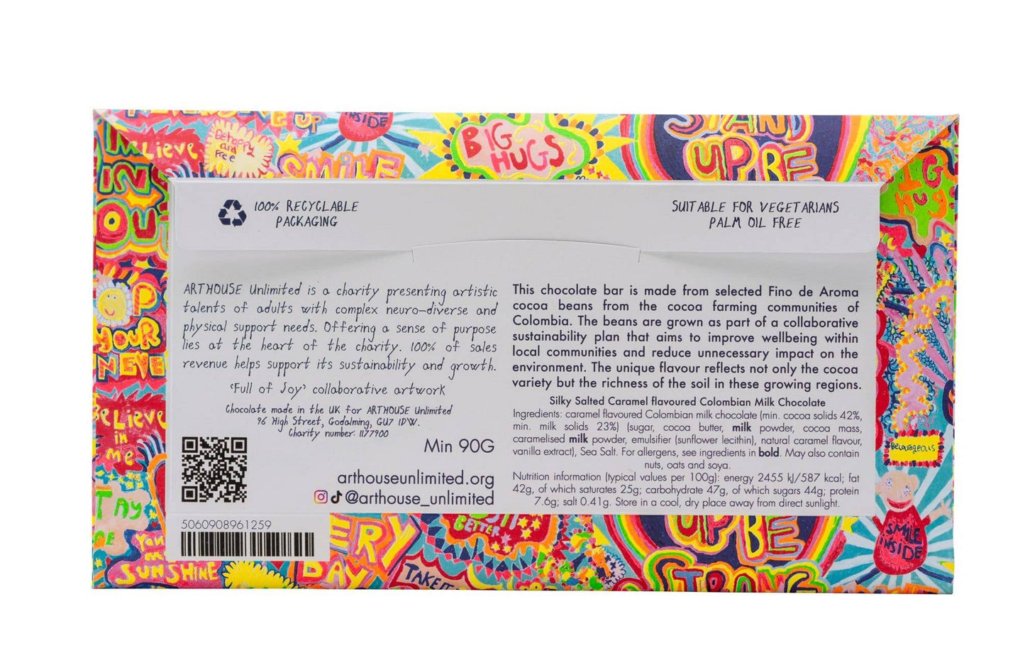 "Full of Joy" Silky Milk Salted Caramel Chocolate Bar