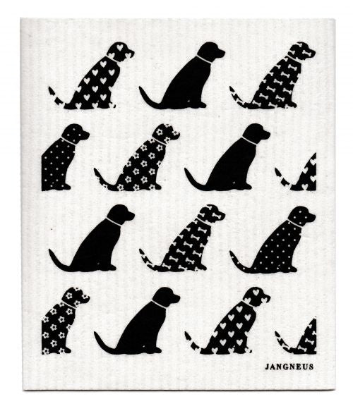 Black Dogs Dishcloth