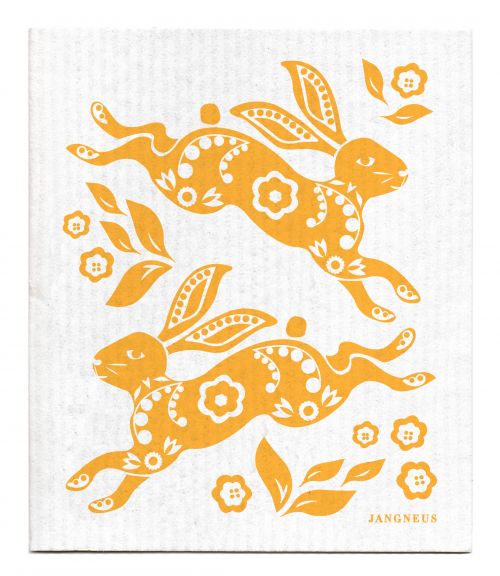 Ochre Hare Dishcloth