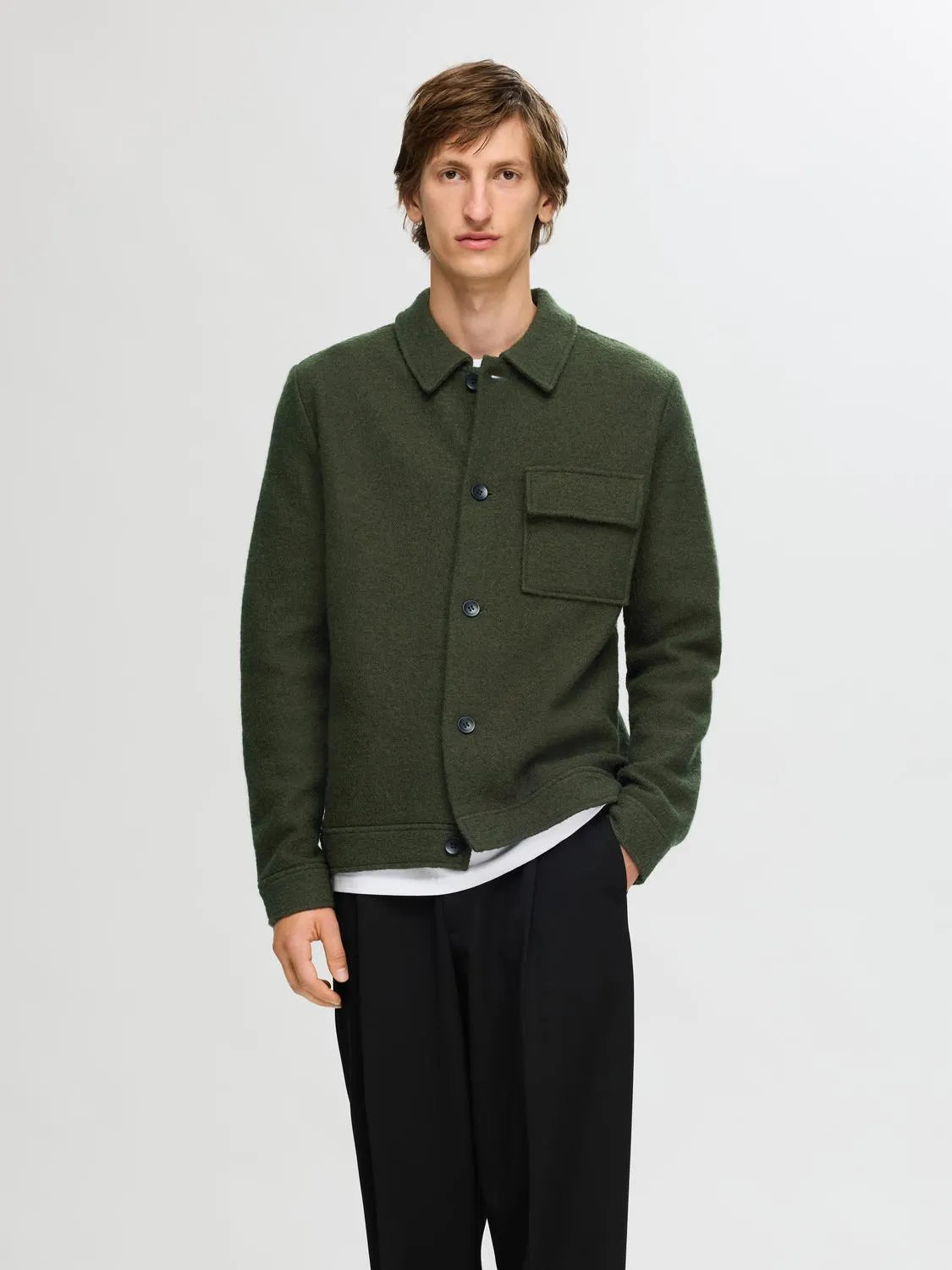 Selected Homme Wool Cardigan Jacket