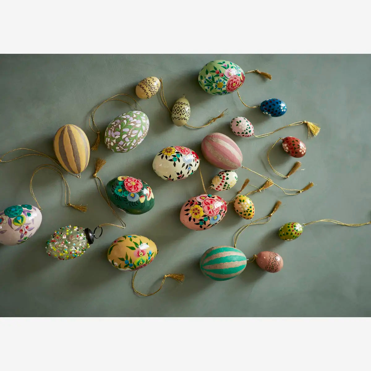 Hand Painted Paper Mache Egg