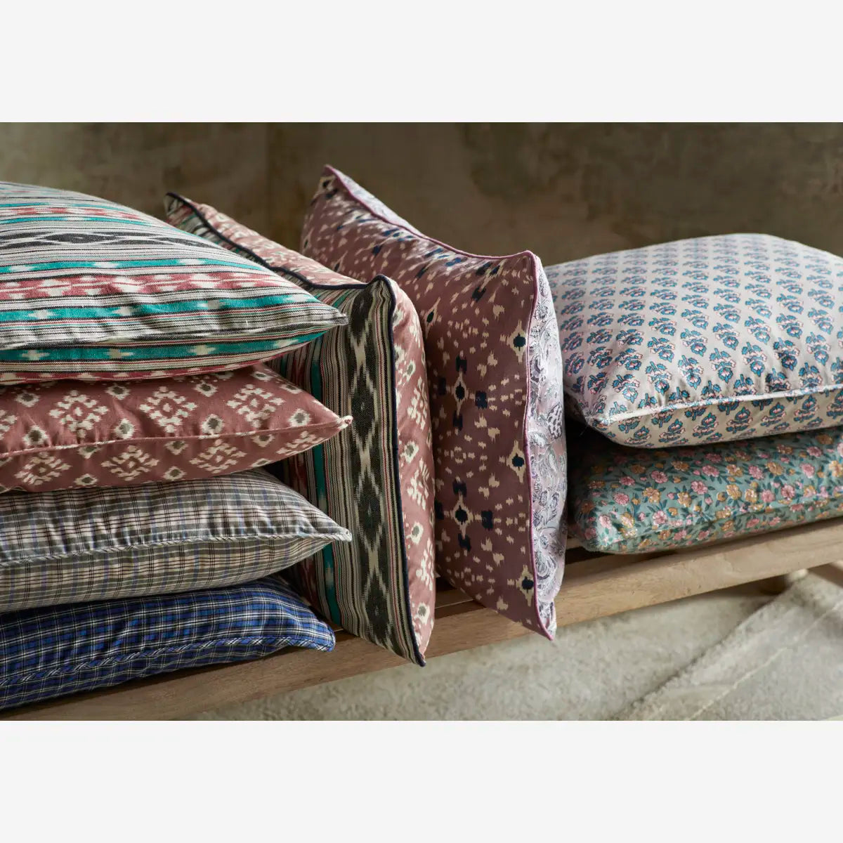 Printed Cushion Cover - Dusty Green