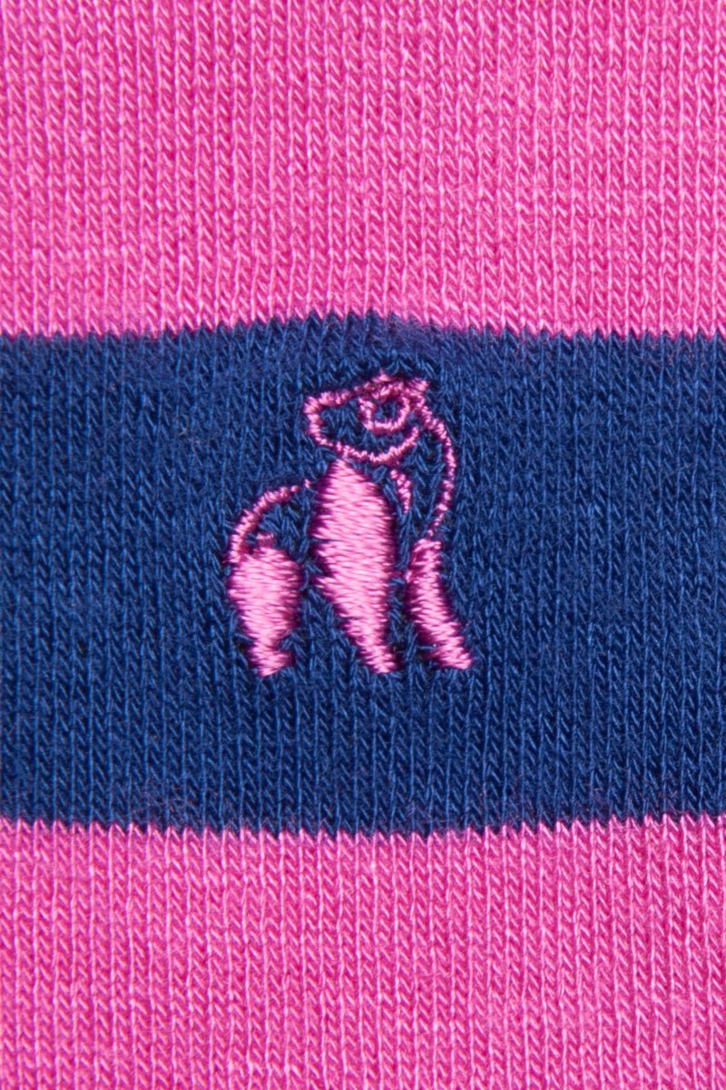 Swole Panda - Women’s Pink And Navy Bamboo Socks