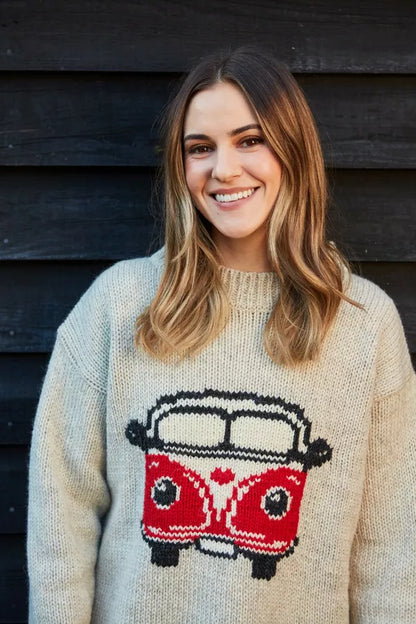 Happy Camper Wool Sweater