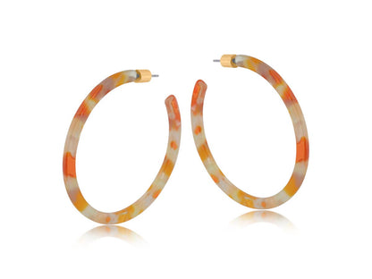 EMMA RESIN STATEMENT HOOP EARRINGS