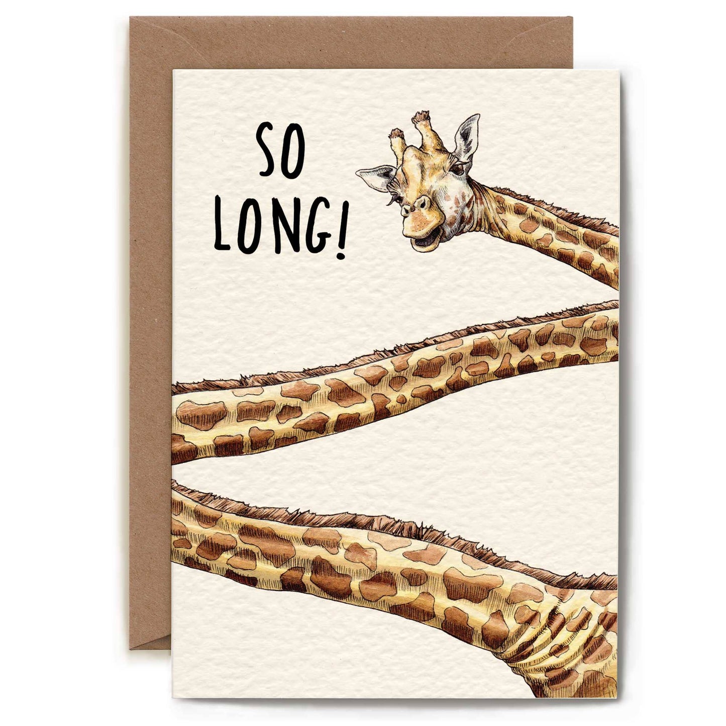 So Long Giraffe Card - Farewell Card