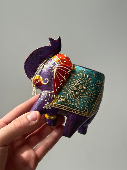 Hand Painted Elephant Tealight Holder