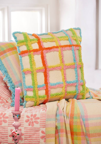 Tufted Check Cushion Cover