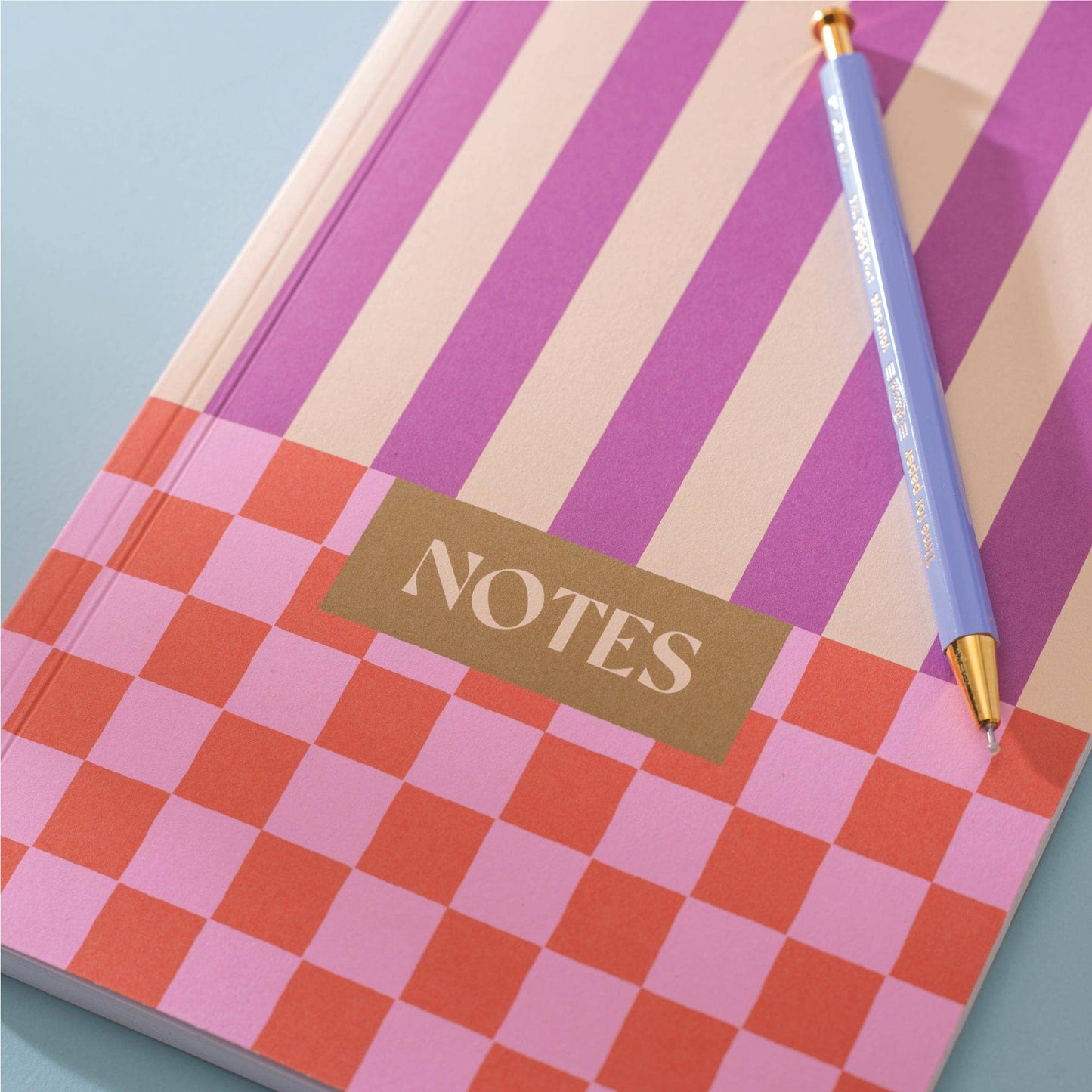 A5 Lay Flat Notebook | Checks & Stripes | Lined