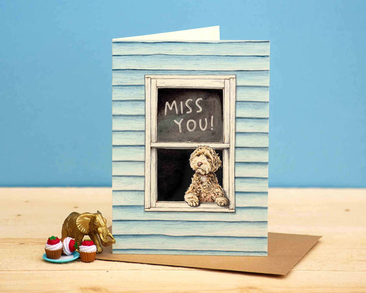 Miss You Dog Card - Dog Card