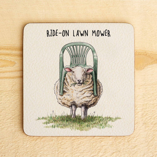 Ride On Lawnmower Coaster - Funny Coaster - Drinks Coaster