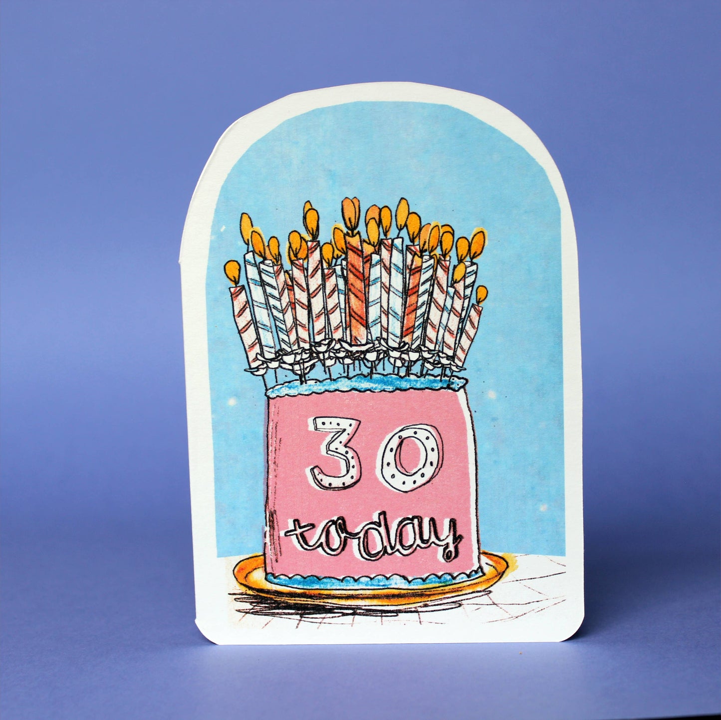 Thirty Today Birthday Candles Card