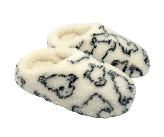 Yoko Wool Slip-on Slippers - Sheep Print