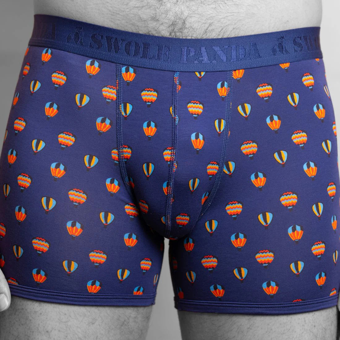 Swole Panda - Navy/Hot Air Balloon Bamboo Boxers Twin Pack