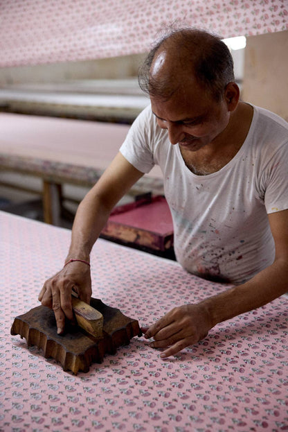 Organic Cotton Toiletry Bag (Small) - Ditsy Floral Blush