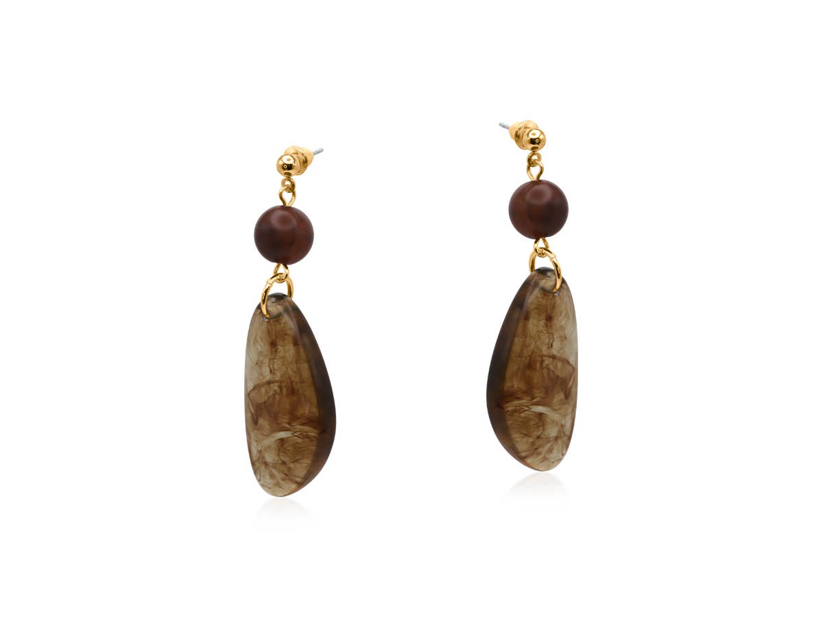 Catsuane Resin Drop Earrings