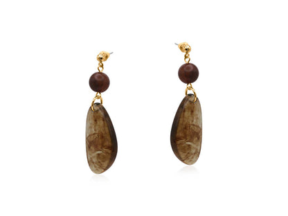 Catsuane Resin Drop Earrings