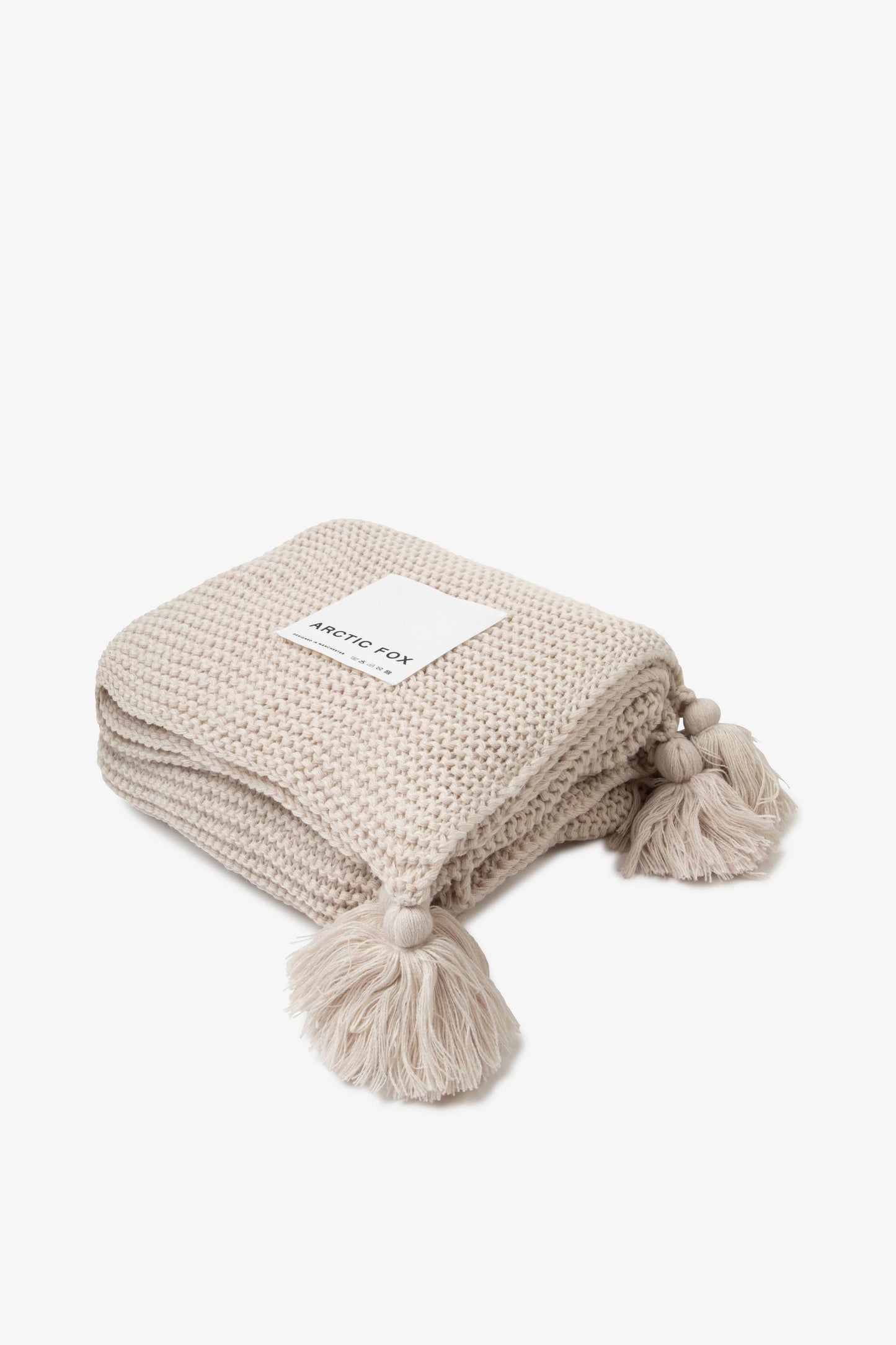 The Knitted Throw - White