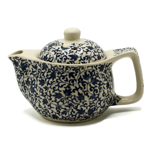 Herbal Teapot - Blue Pattern