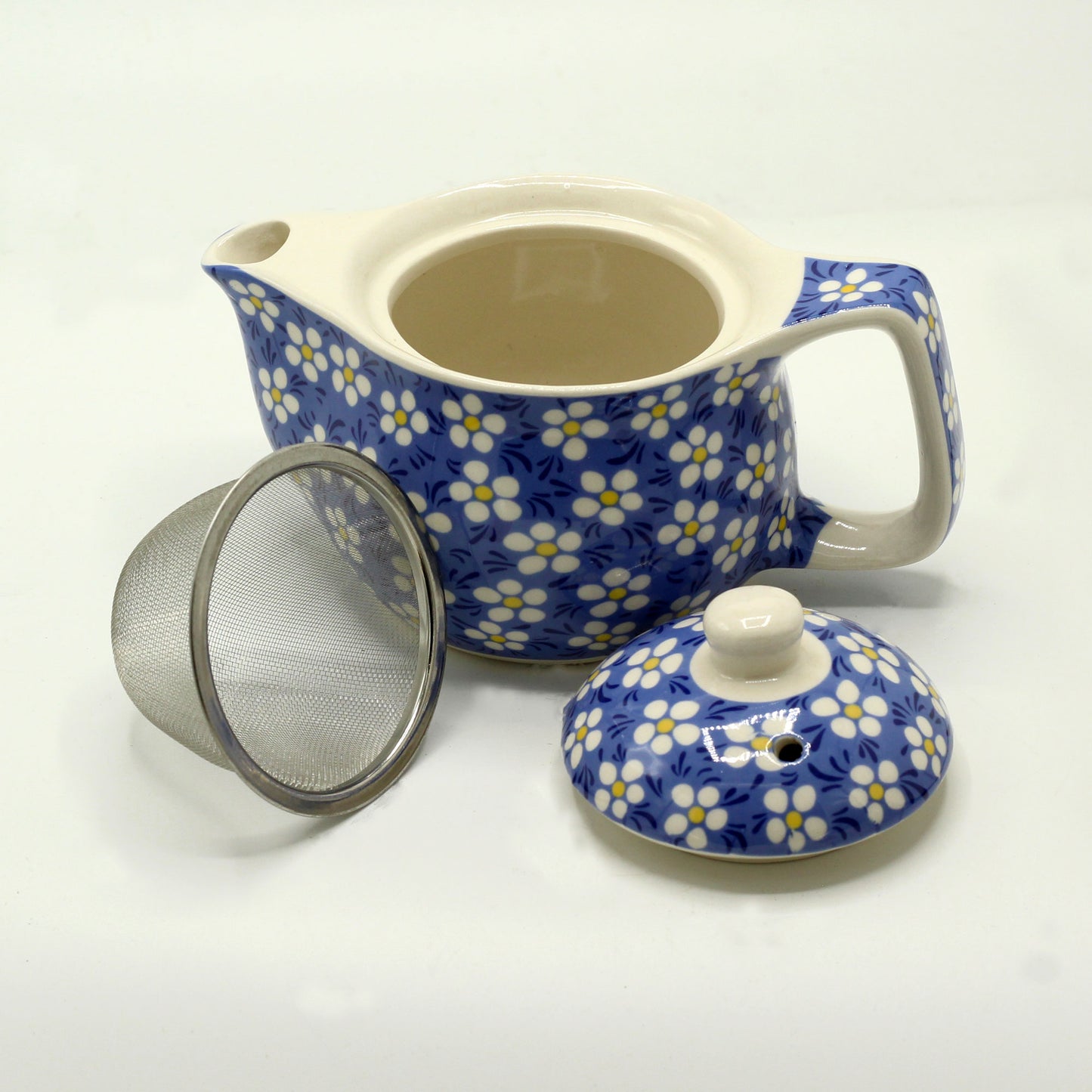 Herbal Teapot - Blue Daisy