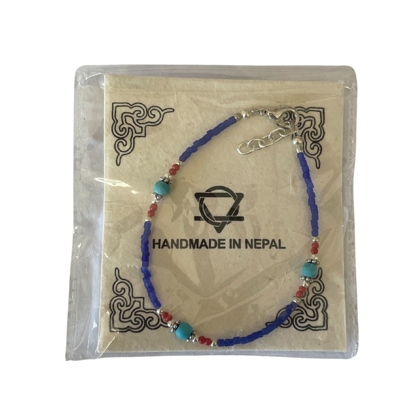 Nepalese Fine Gem Bracelet- Blue Onyx