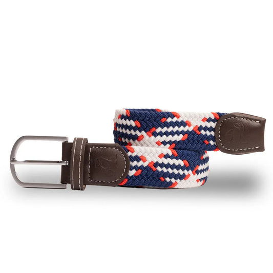Swole Panda - Blue / Red / White Diagonal Woven Belt
