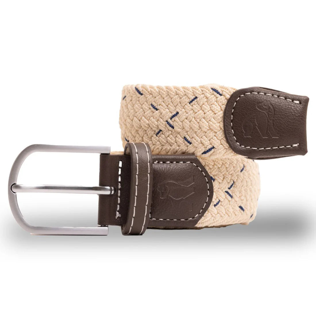 Swole Panda - Cream/Blue Dot Woven Belt